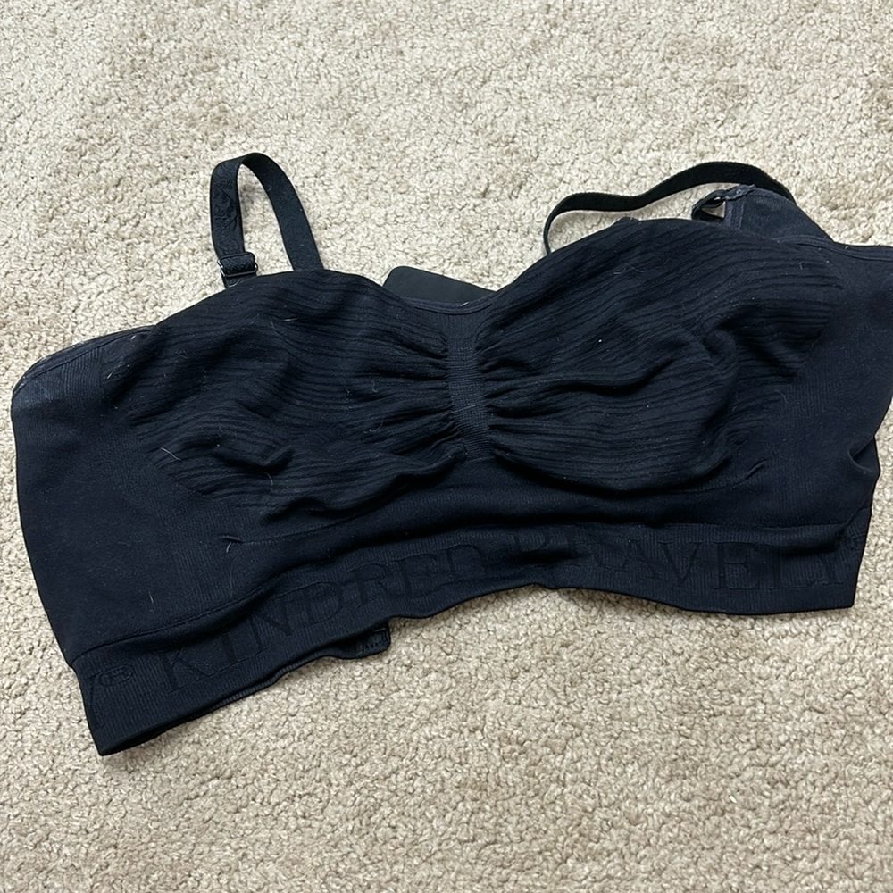 Kindred bravely black pumping bra size large